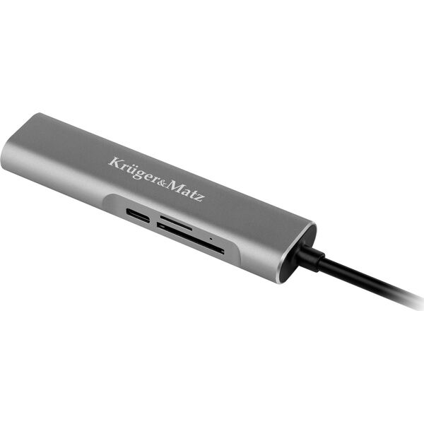 Stacja/replikator Kruger&Matz Adapter USB-C Kruger Matz 5w1 PD 4K SD USB