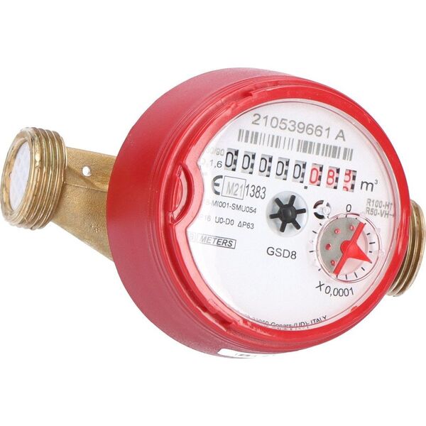 BMETERS Wodomierz antymagnetyczny GSD8-I ciepła woda, 1/2" AC Q3-1,6 m3/h, Tmax:90°C,L=110mm, MID R100/R50 AM