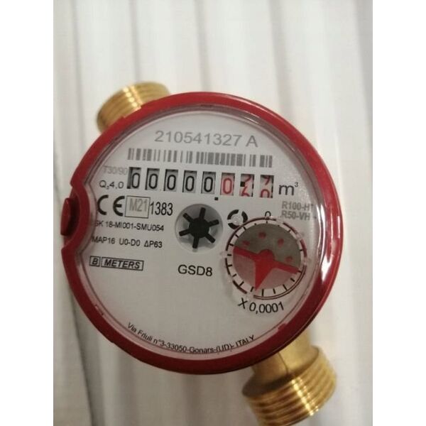BMETERS Wodomierz antymagnetyczny GSD8-I ciepła woda, 3/4" AC Q3-4,0 m3/h, Tmax:90°C,L=130mm, MID R100/R50 AM