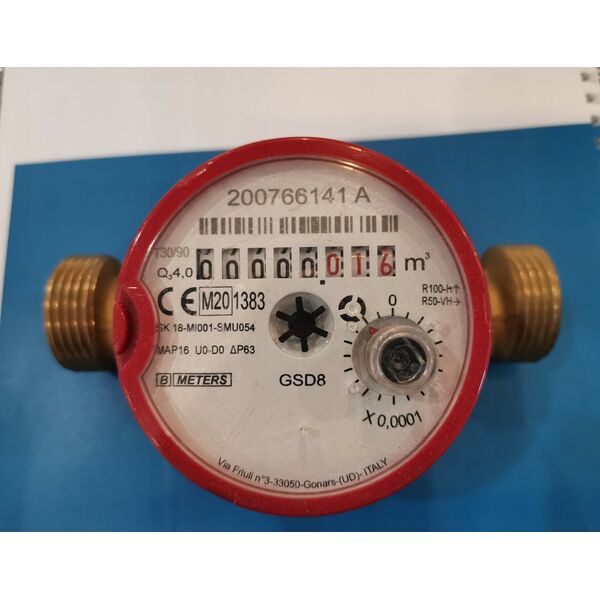 BMETERS Wodomierz antymagnetyczny GSD8-I ciepła woda, 3/4" AC Q3-4,0 m3/h, Tmax:90°C,L=130mm, MID R100/R50 AM