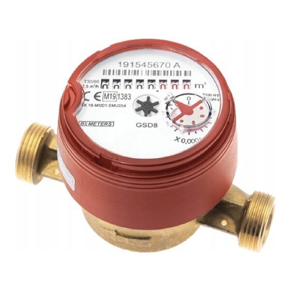 BMETERS Wodomierz antymagnetyczny GSD8-I ciepła woda, 3/4" AC Q3-4,0 m3/h, Tmax:90°C,L=130mm, MID R100/R50 AM
