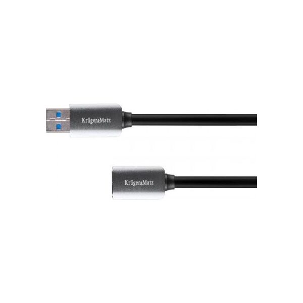 Kabel USB Kruger&Matz USB-A - USB-A 1 m Czarny (KM0336)