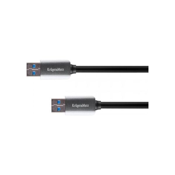 Kabel USB Kruger&Matz USB-A - USB-A 1 m Czarny (KM0337)