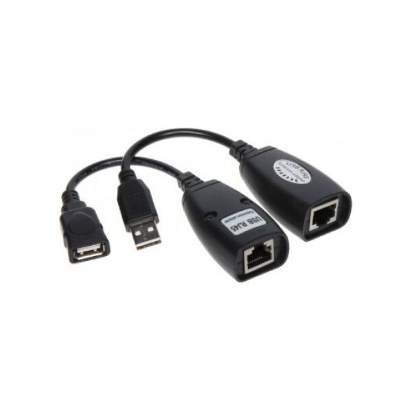 Adapter USB Genway USB-EX-50 USB - RJ45 Czarny  (USB-EX-50)