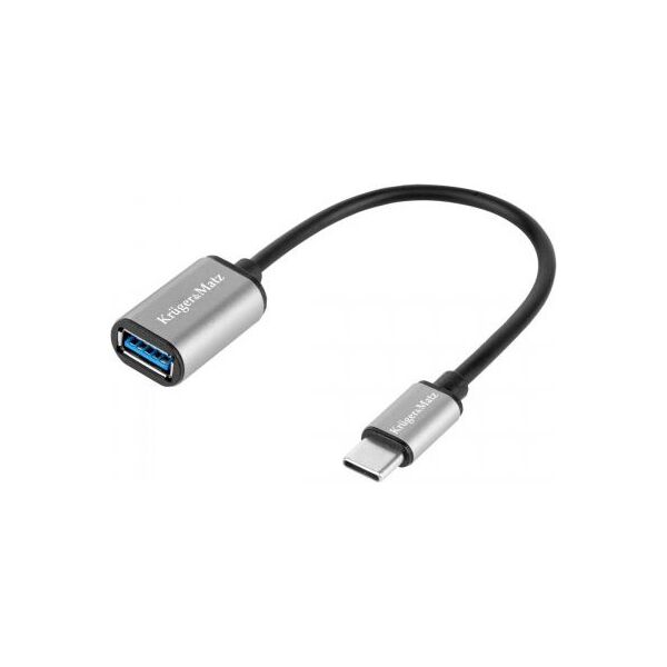 Adapter USB Kruger&Matz USB-C - USB Srebrny  (KM1246)