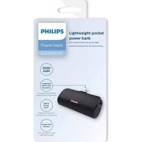 Powerbank Philips Phil-DLP2510U 2500mAh Czarny