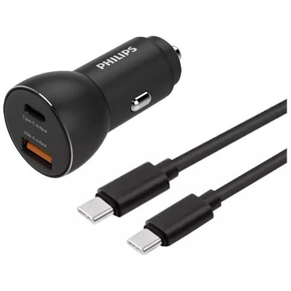 Ładowarka Philips 1x USB-A 1x USB-C 3 A  (DLP2521C/00)