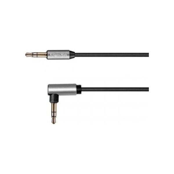 Kabel Kruger&Matz Jack 3.5mm - Jack 3.5mm 1m srebrny (KM1242)