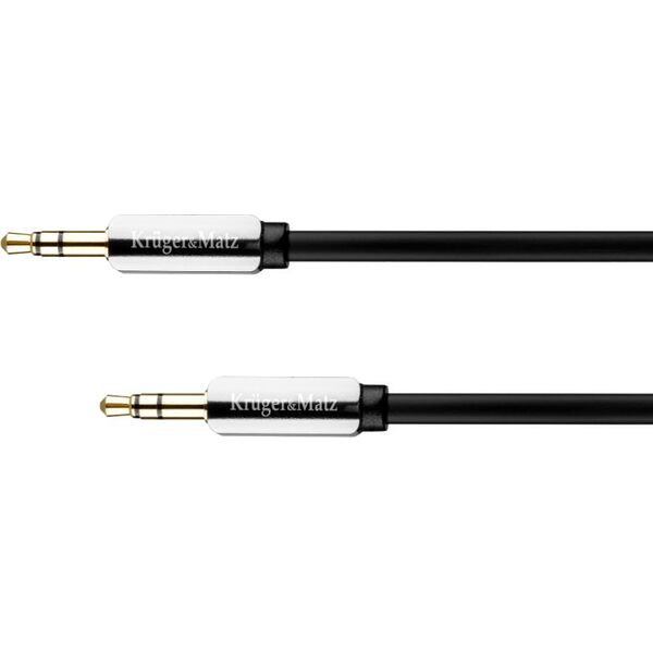 Kabel Kruger&Matz Jack 3.5mm - Jack 3.5mm 1.8m srebrny (KM0313)