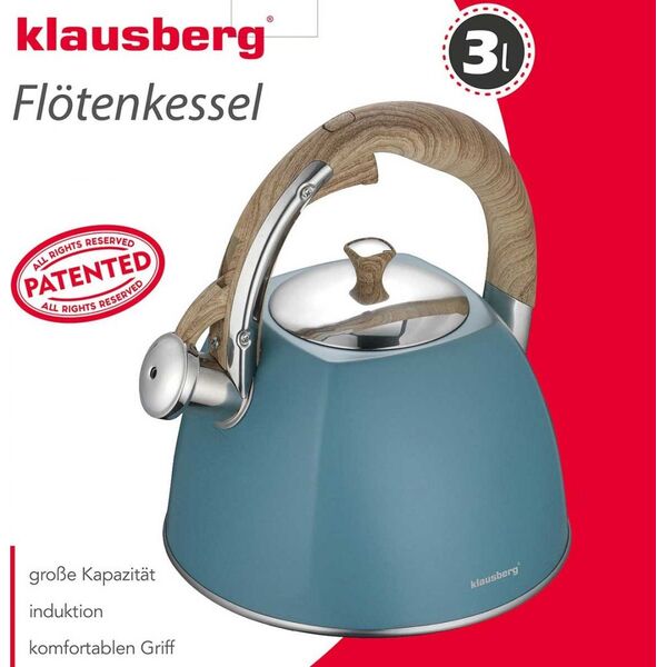 Klausberg CZAJNIK Z GWIZDKIEM KLAUSBERG 3L KB-7499