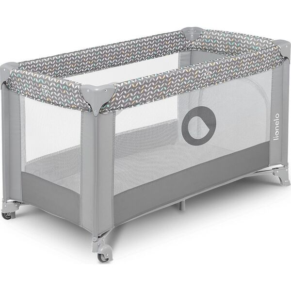 Lionelo Łóżeczko turystyczne STEFI GREY CONCRETE MULTICOLOR