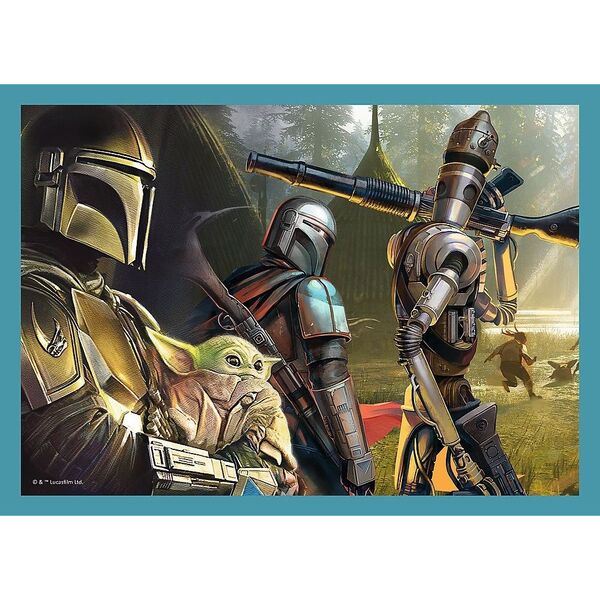 Trefl Puzzle 4w1 Mandalorian i jego świat Star Wars