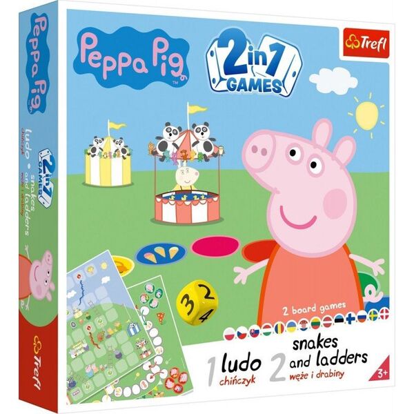 Trefl Gra 2w1 Chinczyk Węże i drabiny Peppa