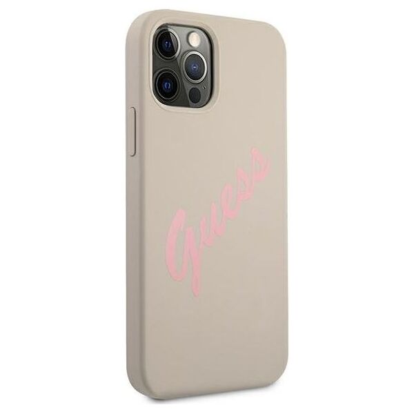Guess Etui Guess GUHCP12LLSVSGP Apple iPhone 12 Pro Max szaro różowy/grey pink hardcase Silicone Vintage