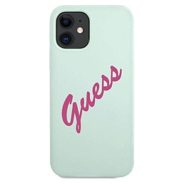 Guess Etui Guess GUHCP12SLSVSBF Apple iPhone 12 mini niebieski fuksja/blue fuschia hardcase Silicone Vintage