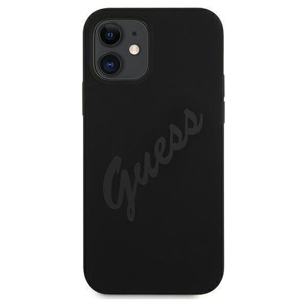 Guess Etui Guess GUHCP12SLSVSBK Apple iPhone 12 mini czarny/black hardcase Script Vintage