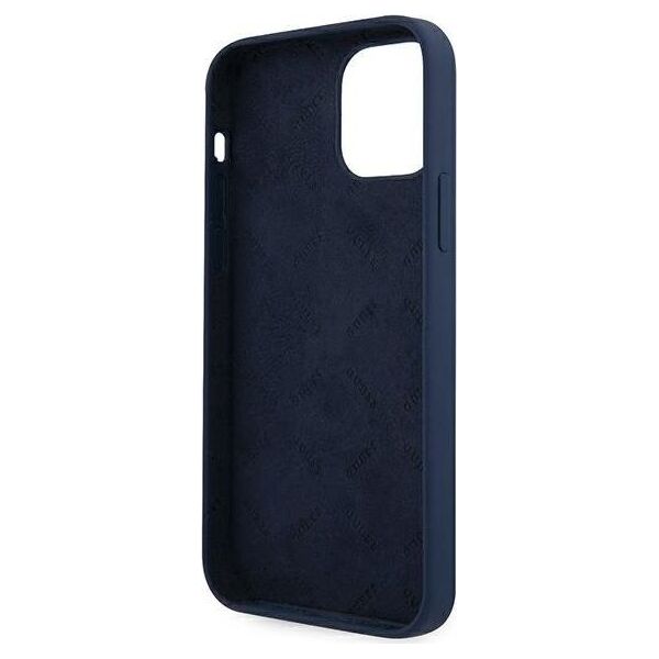 Guess Etui Guess GUHCP12SLSVSBL Apple iPhone 12 mini niebieski/blue hardcase Script Vintage