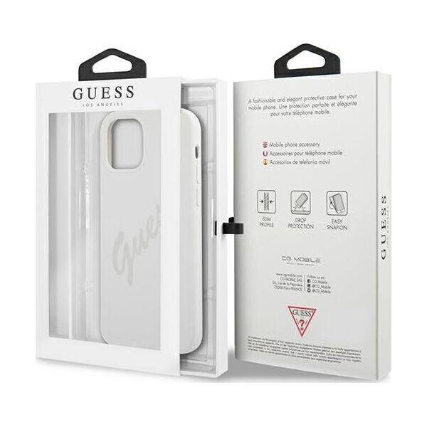 Guess Etui Guess GUHCP12SLSVSCR Apple iPhone 12 mini kremowy/cream hardcase Script Vintage