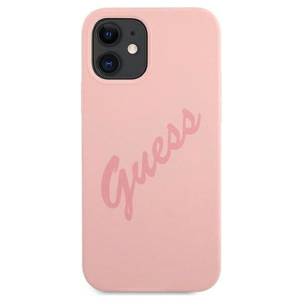 Guess Etui Guess GUHCP12SLSVSPI Apple iPhone 12 mini różowy/pink hardcase Script Vintage