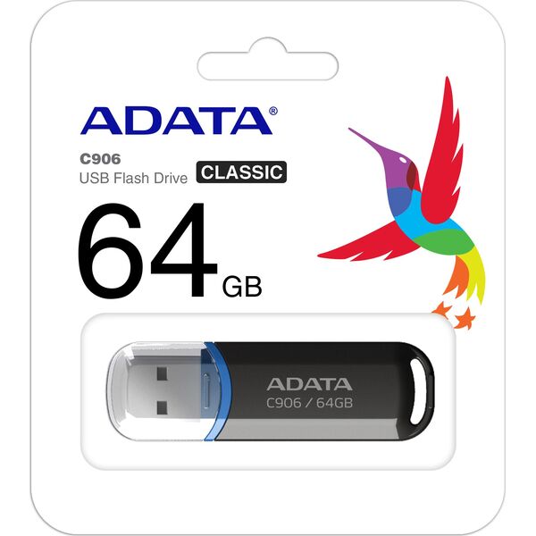Pendrive ADATA C906, 64 GB  (AC906-64G-RBK)