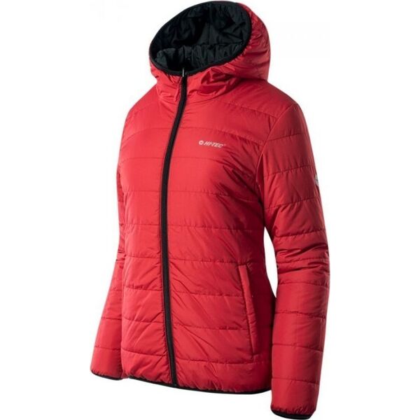 Hi-TEXT Dwustronna damska kurtka trekkingowa 2w1 Hi-Tec Halden czarno-czerwona rozmiar L