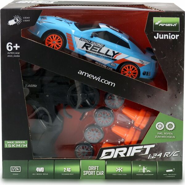 Amewi Amewi Drift Sport Car 1:24 grün, 4WD 2,4 GHz Fernsteuerung