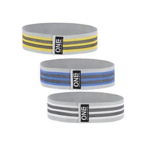 One Fitness Hip Band HB001 Set różne poziomy oporu w zestawie wielokolorowy 3 szt.