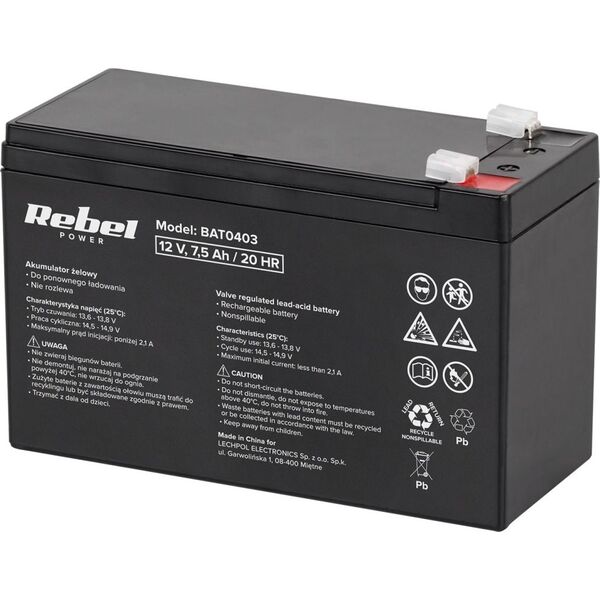 MaxPower Akumulator 12V/7.5Ah (BAT0403)