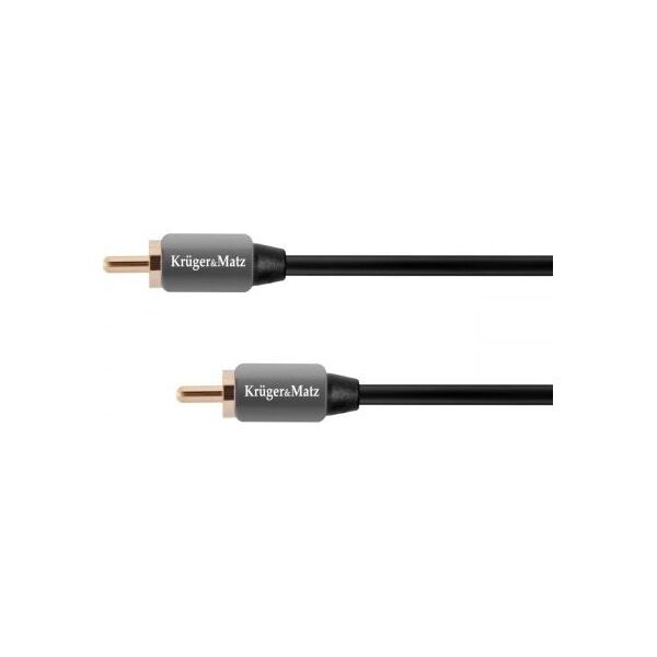 Kabel Kruger&Matz RCA (Cinch) - RCA (Cinch) 1.8m szary (KM0302)