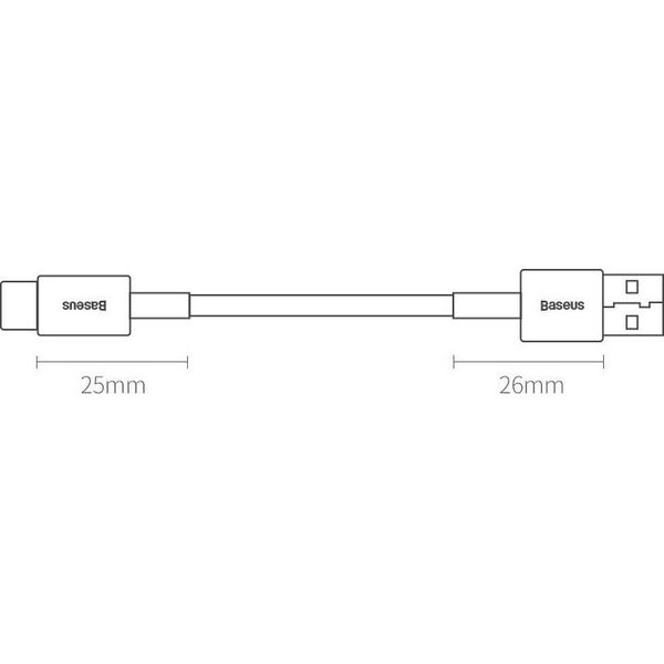 Kabel USB Baseus USB-A - USB-C 1 m Czarny (BSU2667BLK)