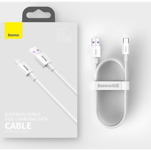 Kabel USB Baseus USB-A - USB-C 1 m Czarny (BSU2667BLK)