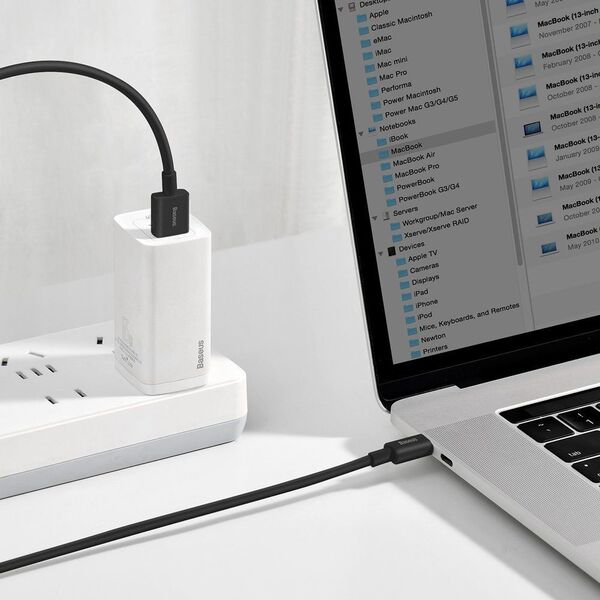 Kabel USB Baseus USB-A - USB-C 1 m Czarny (BSU2667BLK)