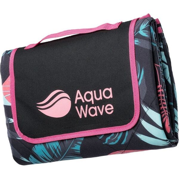 AquaWave Koc piknikowy 140x170cm ALADEEN pink leaves