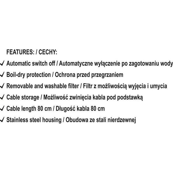 Czajnik Yato W-68172 Srebrny