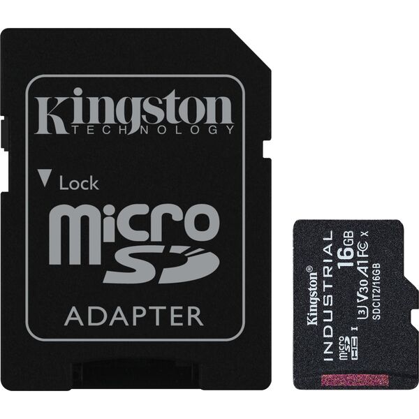 Karta Kingston Industrial MicroSDHC 16 GB Class 10 UHS-I/U3 A1 V30 (SDCIT2/16GB)