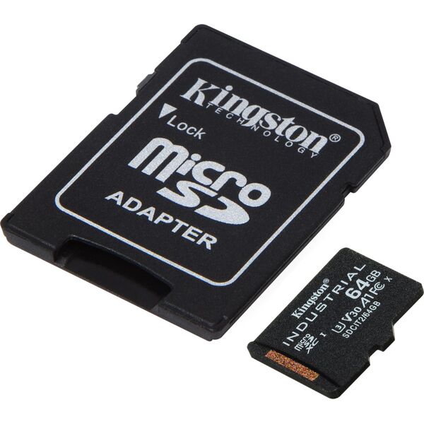 Karta Kingston Industrial MicroSDXC 64 GB Class 10 UHS-I/U3 A1 V30 (SDCIT2/64GB)
