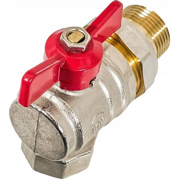 Invena ZAWOR WODA KATOWY ZE SRUBUNKIEM DN-25 CZER
