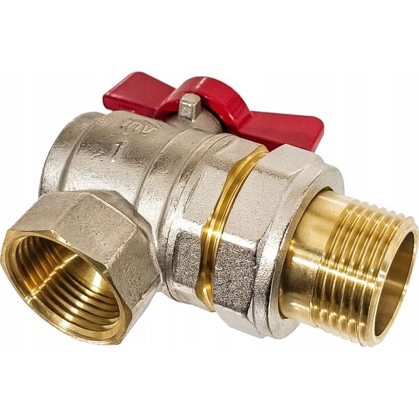 Invena ZAWOR WODA KATOWY ZE SRUBUNKIEM DN-25 CZER