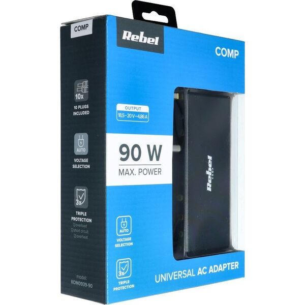 Zasilacz do laptopa Partner Tele.com 90 W, 20 V (LEC-KOM0939-90)