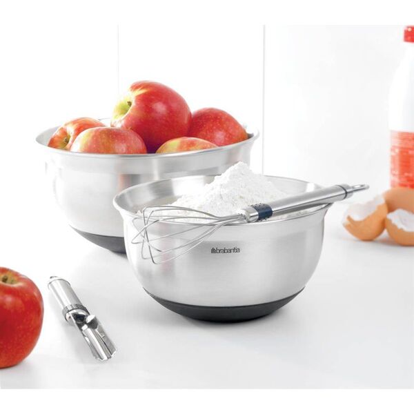 Brabantia Brabantia Mixing Bowl Set steel matt black, 1, 1.6 & 3 litre