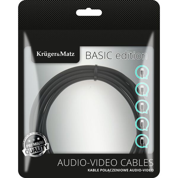 Kabel Kruger&Matz Toslink - Toslink 2m czarny (KM1223)