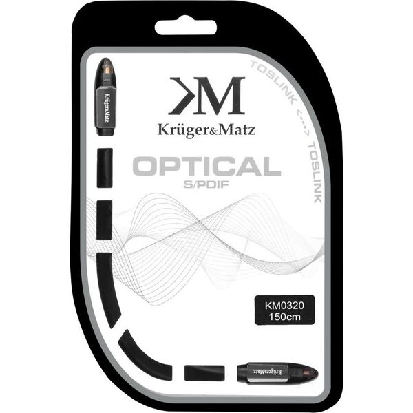 Kabel Kruger&Matz Toslink - Toslink 1.5m czarny (KM0320)