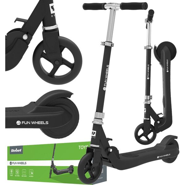 Hulajnoga elektryczna Rebel Fun Wheels czarna