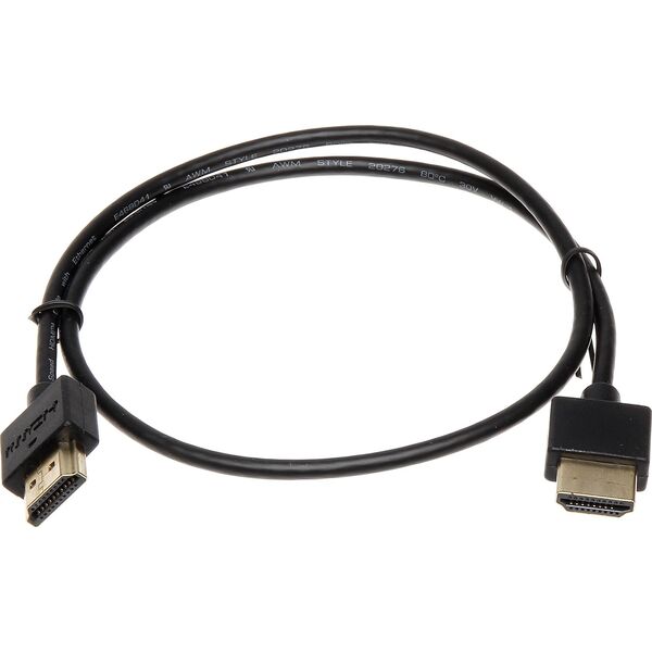 Kabel HDMI - HDMI 1m czarny (HDMI-1.0/SLIM)