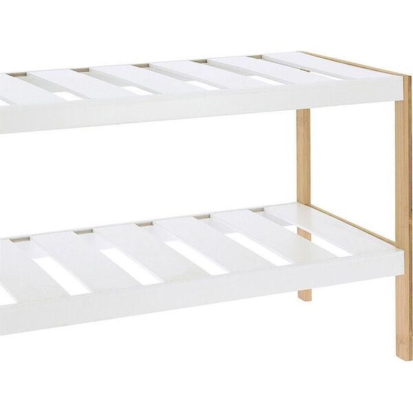 Storage Solutions Regał BAMBUSOWY stojak na buty 2 poziomy