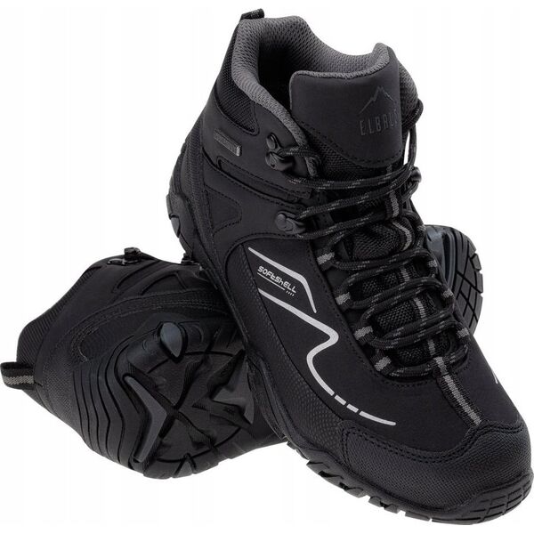 Elbrus BUTY WYSOKIE MAASH MID WP TEEN BLACK/DARK GREY 38
