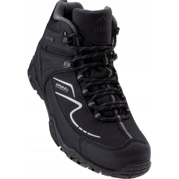 Elbrus BUTY WYSOKIE MAASH MID WP TEEN BLACK/DARK GREY 38