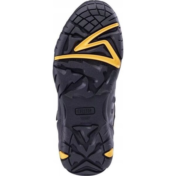 Elbrus OUTDOOR ERIMLEY MID WP TEEN BLACK/DARK TILE BLUE/ORANGE 36
