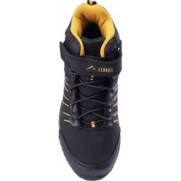 Elbrus OUTDOOR ERIMLEY MID WP TEEN BLACK/DARK TILE BLUE/ORANGE 38