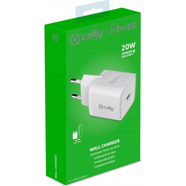 Ładowarka Celly ŁADOWARKA ŚCIENNA USB-C 20 W.